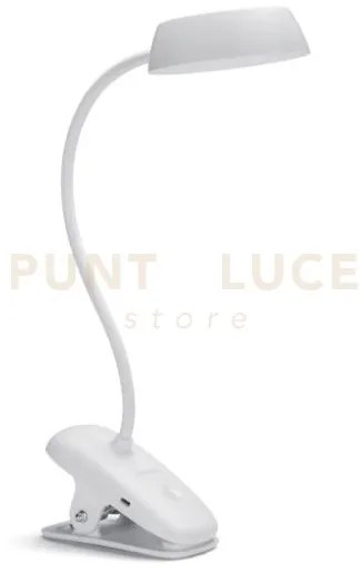 Donutclip dsk201 pt 3w 40k w usb 02 lampada da lettura philips donu...