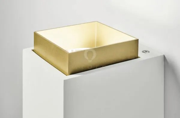 Syme applique da parete 2 luci attacco gx53 quadrata ottone in gess...