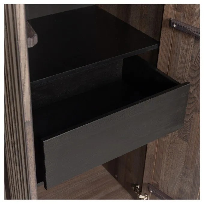 Armadio marrone con effetto frassino 60x210x42 cm Gravure – WOOOD