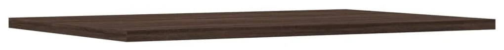 Mensole parete 4pz rovere marrone 60x40x1,5cm legno multistrato
