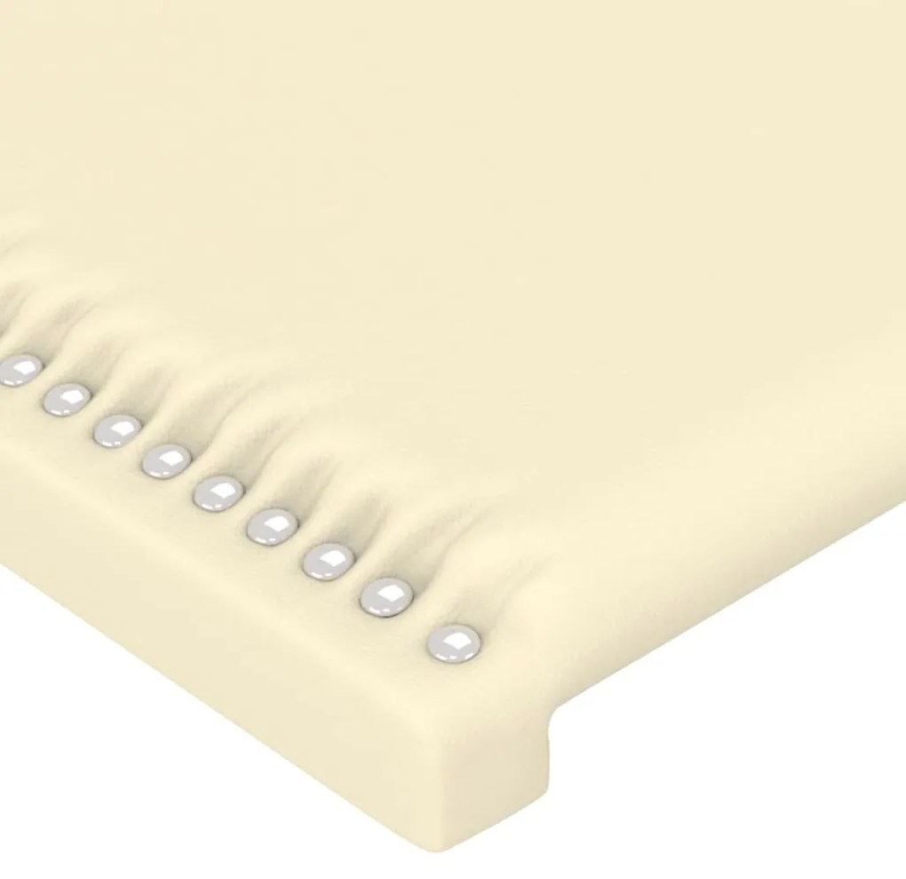 Testiera ad orecchio crema 103x23x78/88 cm in similpelle