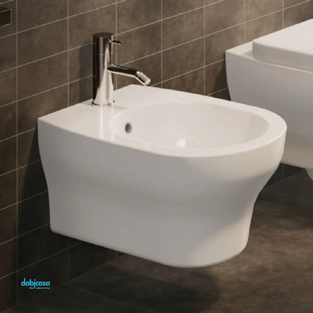 Bidet Sospeso Ceramica Cielo Bianco Lucido "Jo"