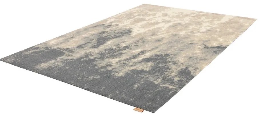 Tappeto in lana grigio-beige 133x190 cm Niagara graphite - Agnella