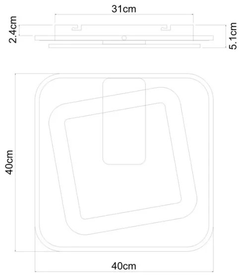 Globo 48435-36 - Plafoniera LED dimmerabile RODAN LED/36W/230V + +TC