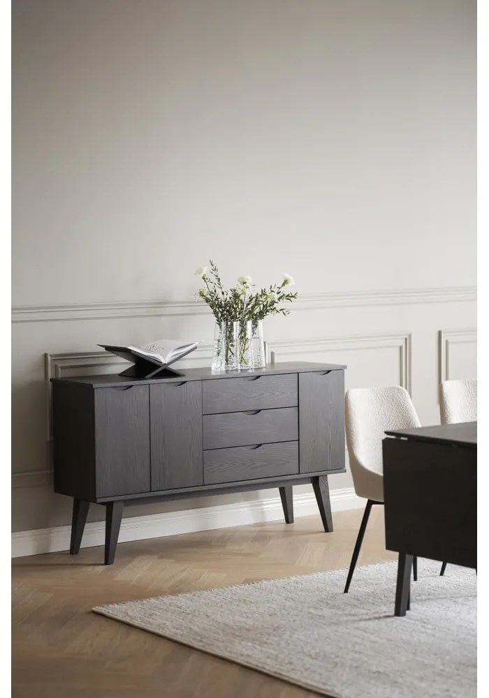 Cassettiera bassa marrone in rovere 150x85 cm Filippa - Rowico