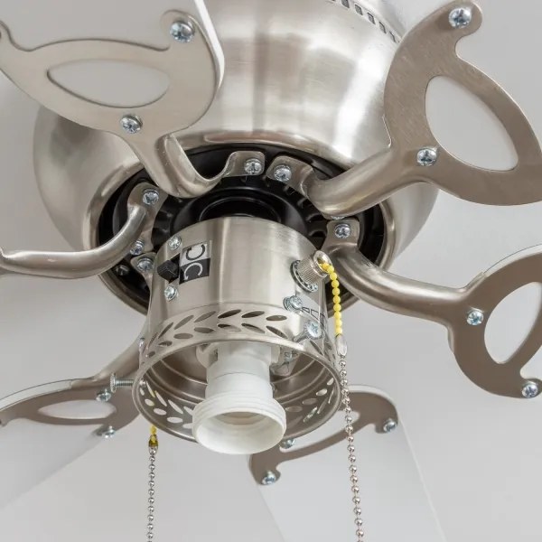 ZEVENTI - Ventilatore da soffitto GALDANA 1xE27/60W/230V grigio/bianco