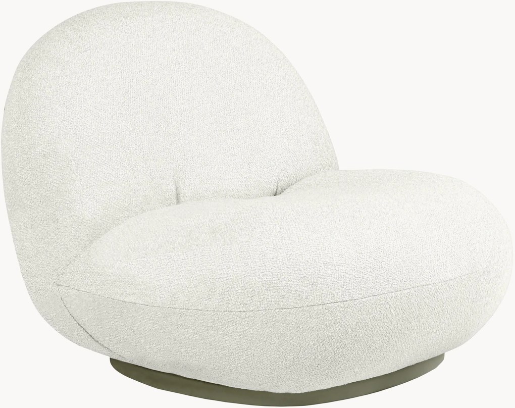 Poltrona da giardino girevole in bouclé Pacha