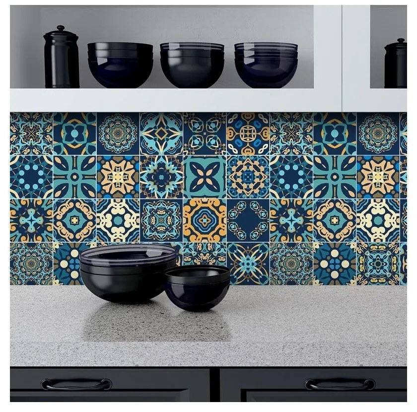 Set di 9 adesivi murali decorativi, 15 x 15 cm Dizier - Ambiance