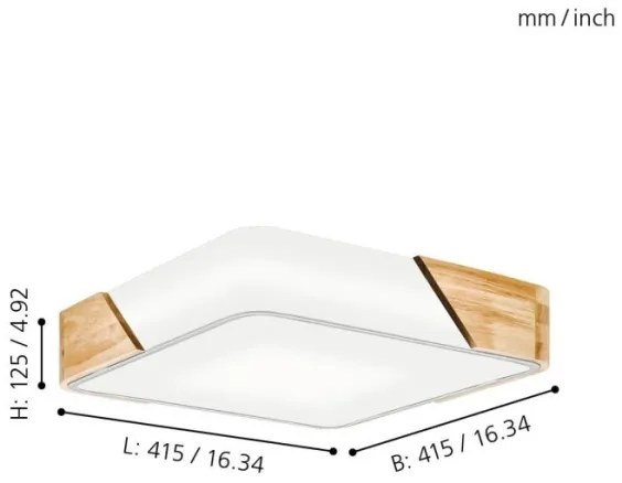 Eglo 99459 - Plafoniera GRIMALDINO 2xE27/28W/230V