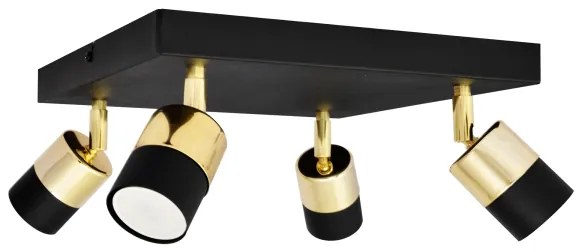 Faretto LED TUBSSON 4xGU10/4,8W/230V nero/oro