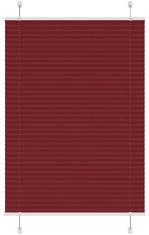 Tenda Plissettata Rosso Bordeaux 100x150 Cm Larghezza Tessuto /