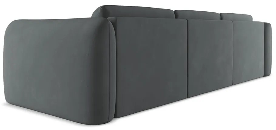 Divano angolare grigio scuro (con penisola a sinistra) Hoku – Makamii