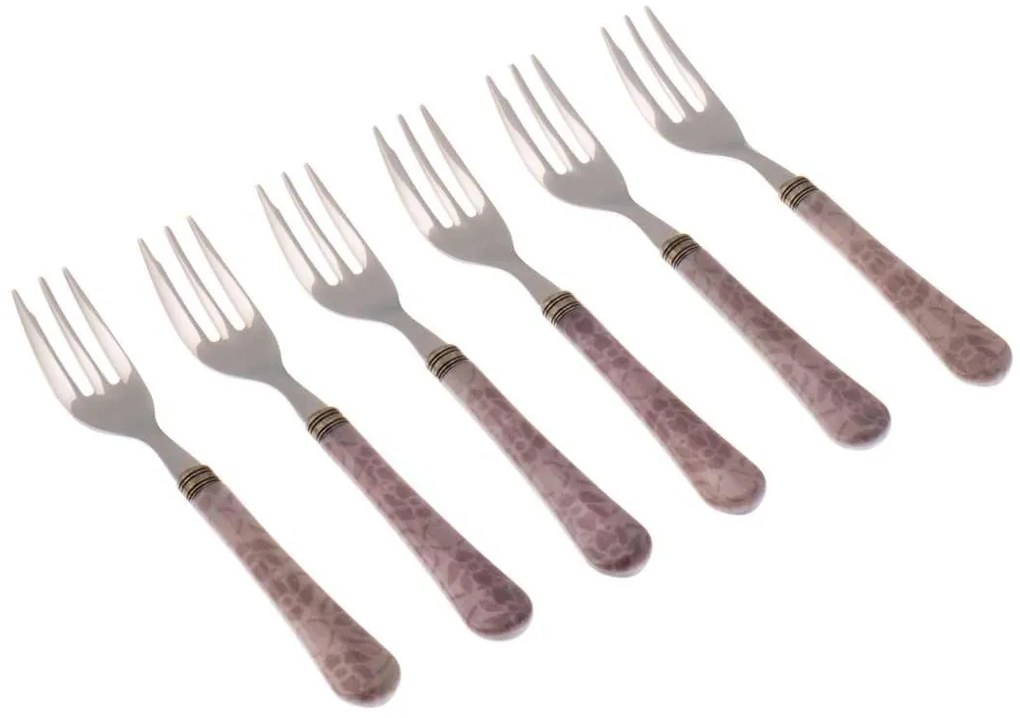 Set 6 Pz Forchette da Dolce - Posate Particolari Boston in Stile