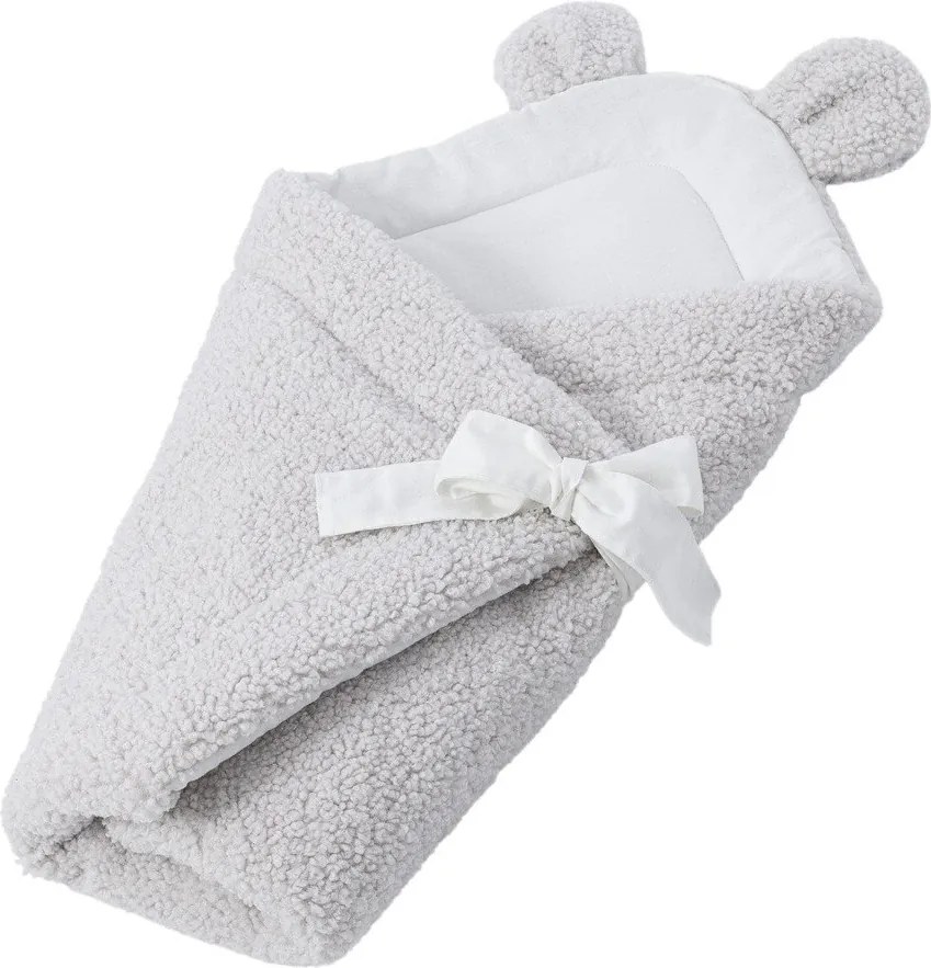 Copertina per neonati avorio in sherpa 35x65 cm – Meowbaby