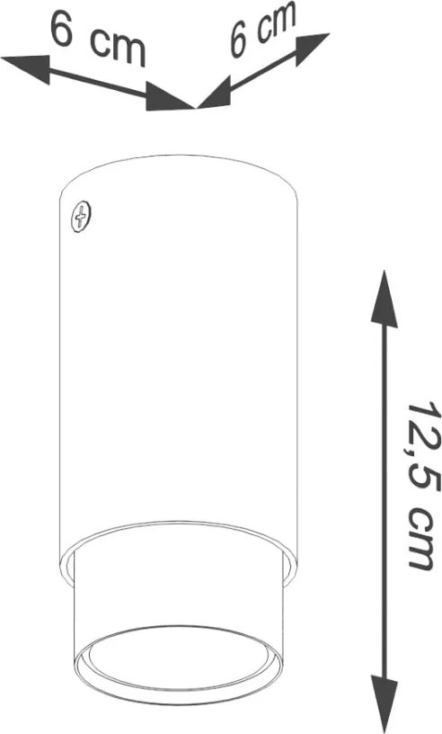 Plafoniera nera/argentata Crown – Sollux