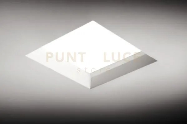 Filiatra faretto ad incasso 1 luce quadrato con vetro bianco gx53