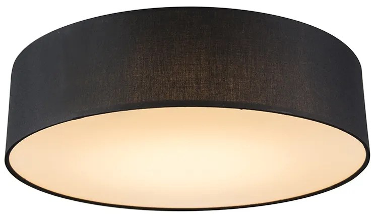 Lampada da soffitto nera 40 cm con LED - Drum LED