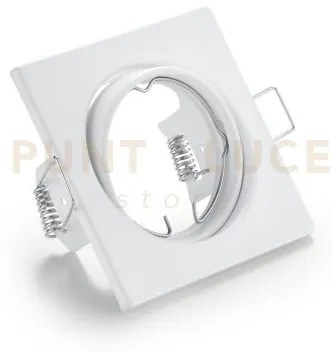 Jura faretto da incasso quadrato orientabile bianco 8x8cm attacco gu10