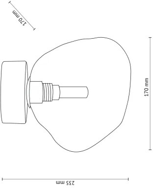 Plafoniera LAVA 1xG9/8W/230V beige/fumè beige