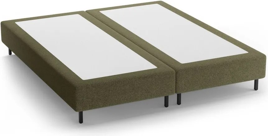 Letto matrimoniale imbottito verde senza testiera 140x200 cm Whale – Micadoni