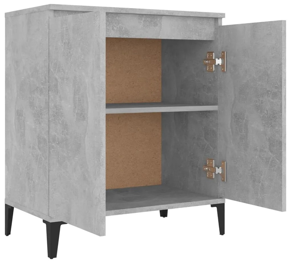 Credenza grigio cemento 60x35x70 cm in truciolato