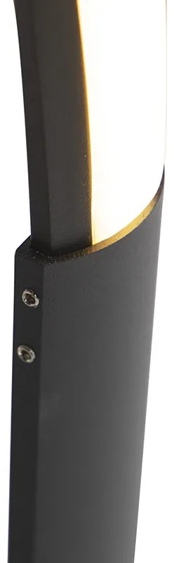 Lampada da terra di design nera con LED e dimmer - Twisted