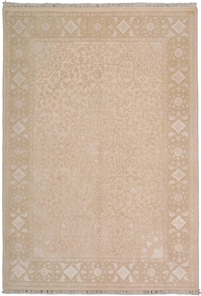 Tabriz Tappeto orientale 170x240 Beige (Indian) Annodato A Mano