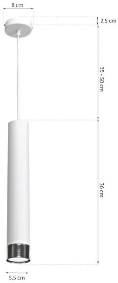 Lampadario a sospensione con filo DANI 1xGU10/8W/230V