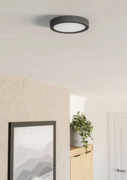 Eglo 901297-LED Plafoniera FUEVA LED/7,5W/230V 2700/4000/6500K Ø16,6 cm nera