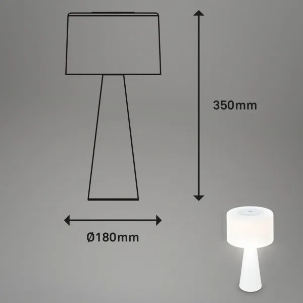 Briloner 7420016 - LED Lampada da tavolo touch ricaricabile e dimmerabile LED/4W/5V 3000K bianco