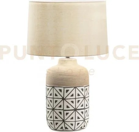 Lume vietri in ceramica 1 luce attacco e27 30x49cm con paralume in ...