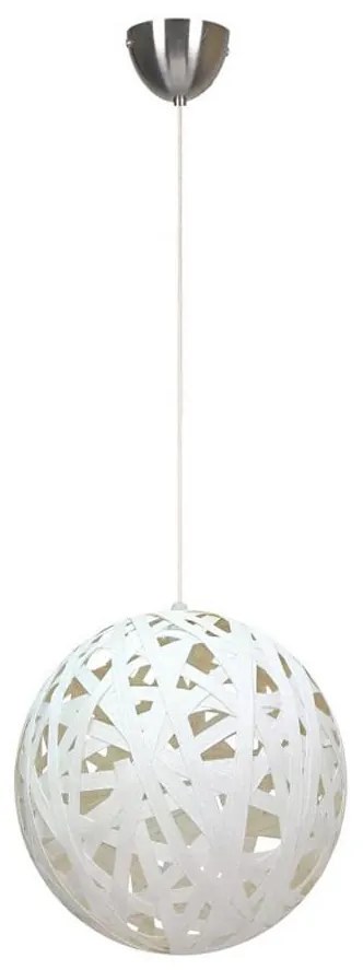 Lampadario a sospensione con filo FRIDA 1xE27/60W/230V bianco