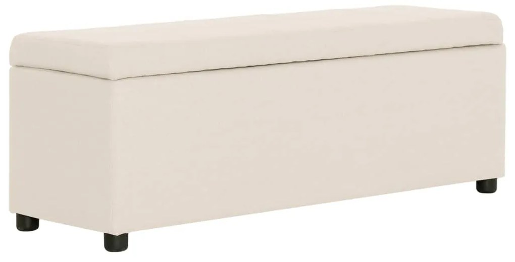 Panca Con Vano Portaoggetti 116 Cm Crema İn Poliestere /