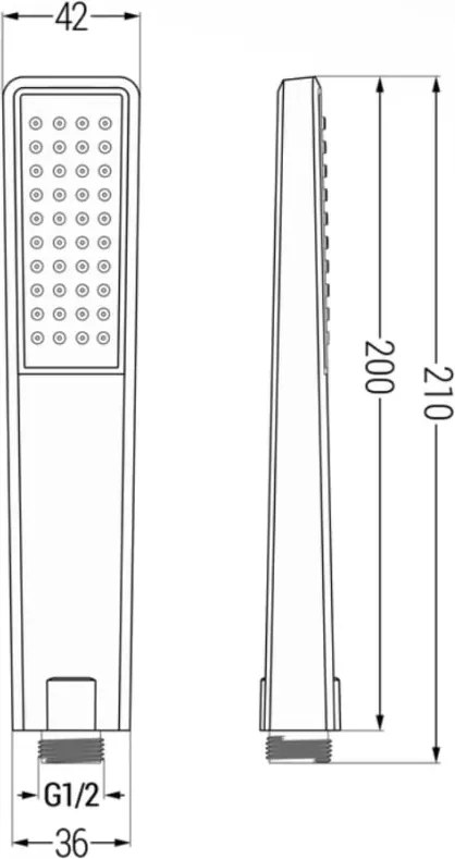 Mexen Uno DR72 set doccia ad incasso, nero - 71435DR72-70