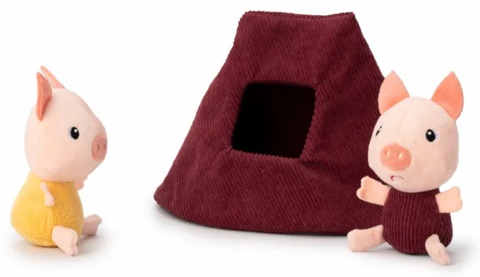 Lilliputiens - Le case del lupo e i 3 porcellini in tessuto
