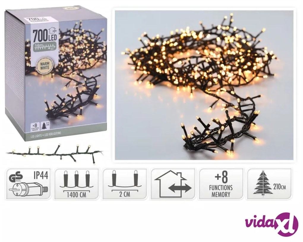 Ambiance Ghirlanda di Luci di Natale con 700 LED 14 m