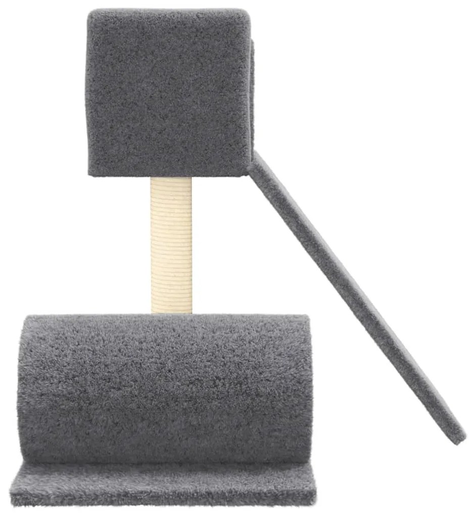 Albero per gatti con tiragraffi in sisal grigio scuro 59 cm