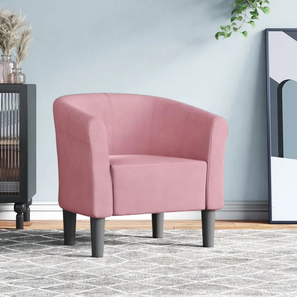 Poltrona Cabriolet Rosa İn Velluto /