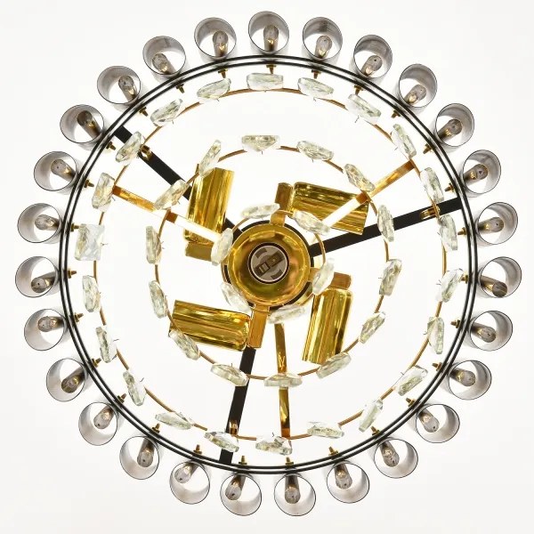 Brilagi - Lampadario a plafone ECLIPSE 5xE14/10W/230V Ø 38 cm nero/oro