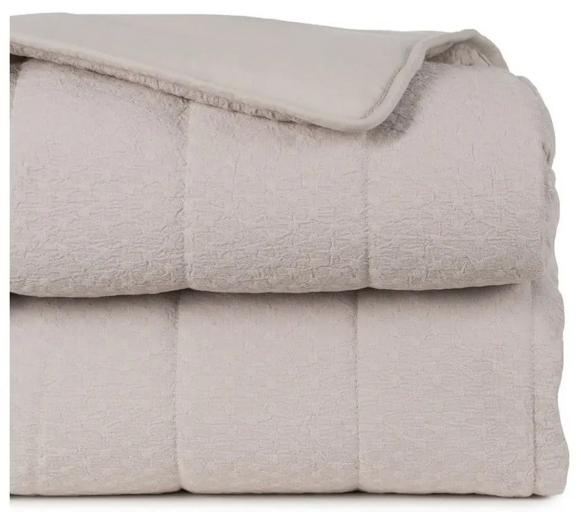 Copriletto beige con rivestimento trapuntato 240x260 cm – Ixia