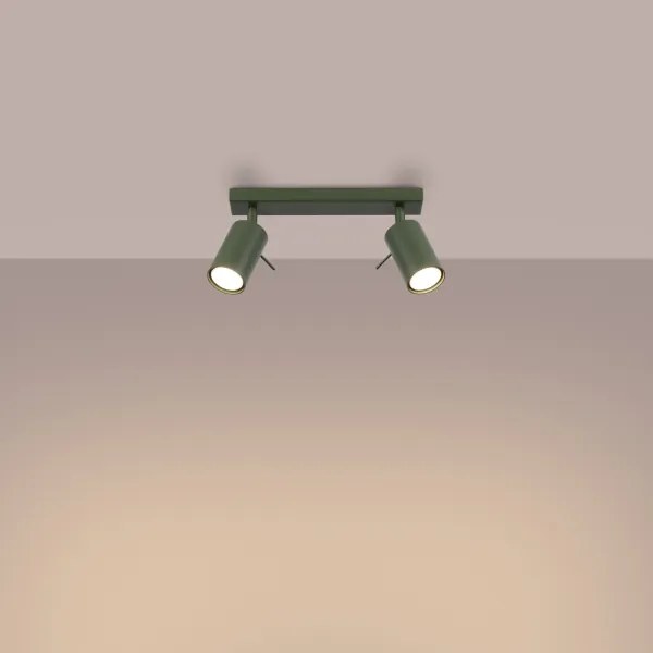 Sollux SL.1501 - Faretto RING 2xGU10/10W/230V verde