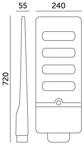 Lampione solare stradale a LED con sensore URBI LED/11W/3,2V 6500K + telecomando IP54