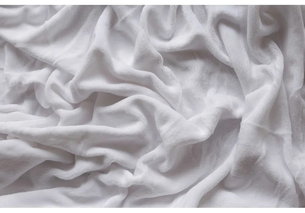 Foglio di microflanella elasticizzato bianco 180x200 cm - Jerry Fabrics