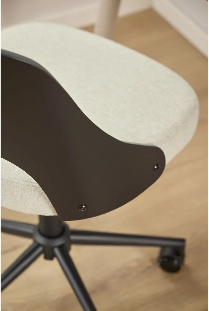 Sedia da ufficio nera/beige Lucy – Actona