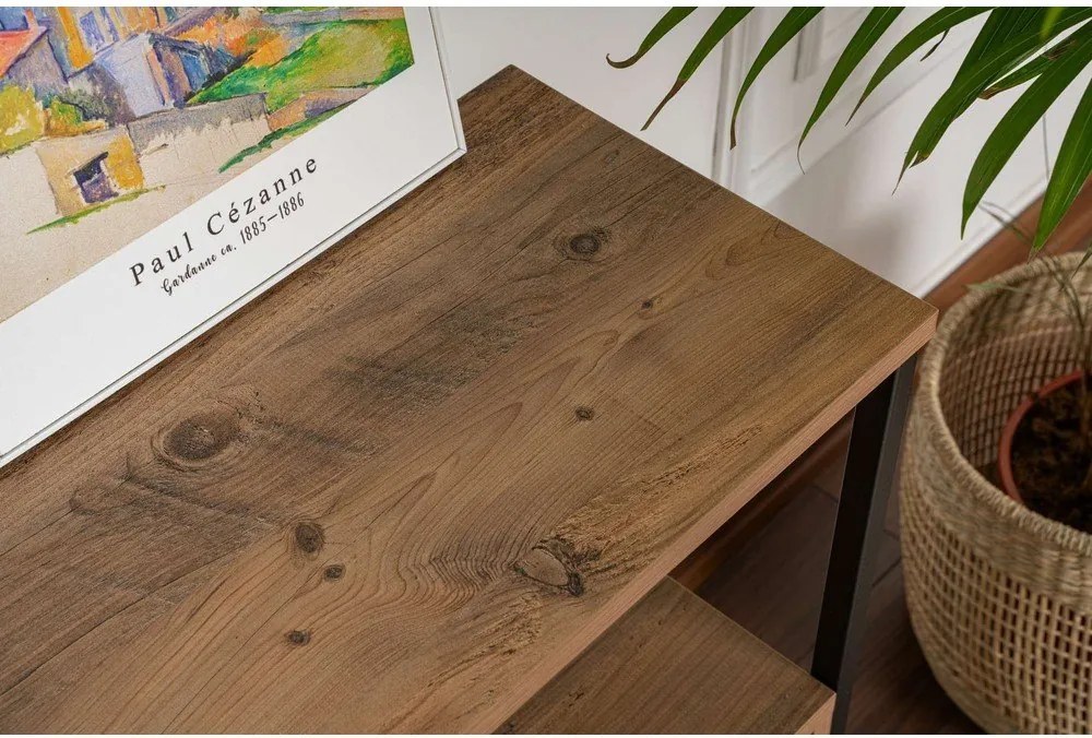 Tavolo consolle di colore naturale con effetto pino 29,5x120 cm Solace – Kalune Design