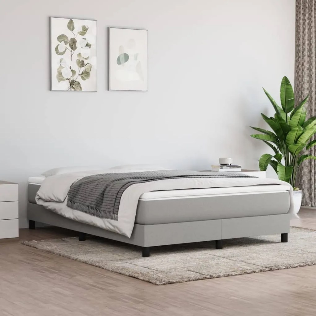 Materasso A Molle Insacchettate Grigio Chiaro 140x190x20 Cm /