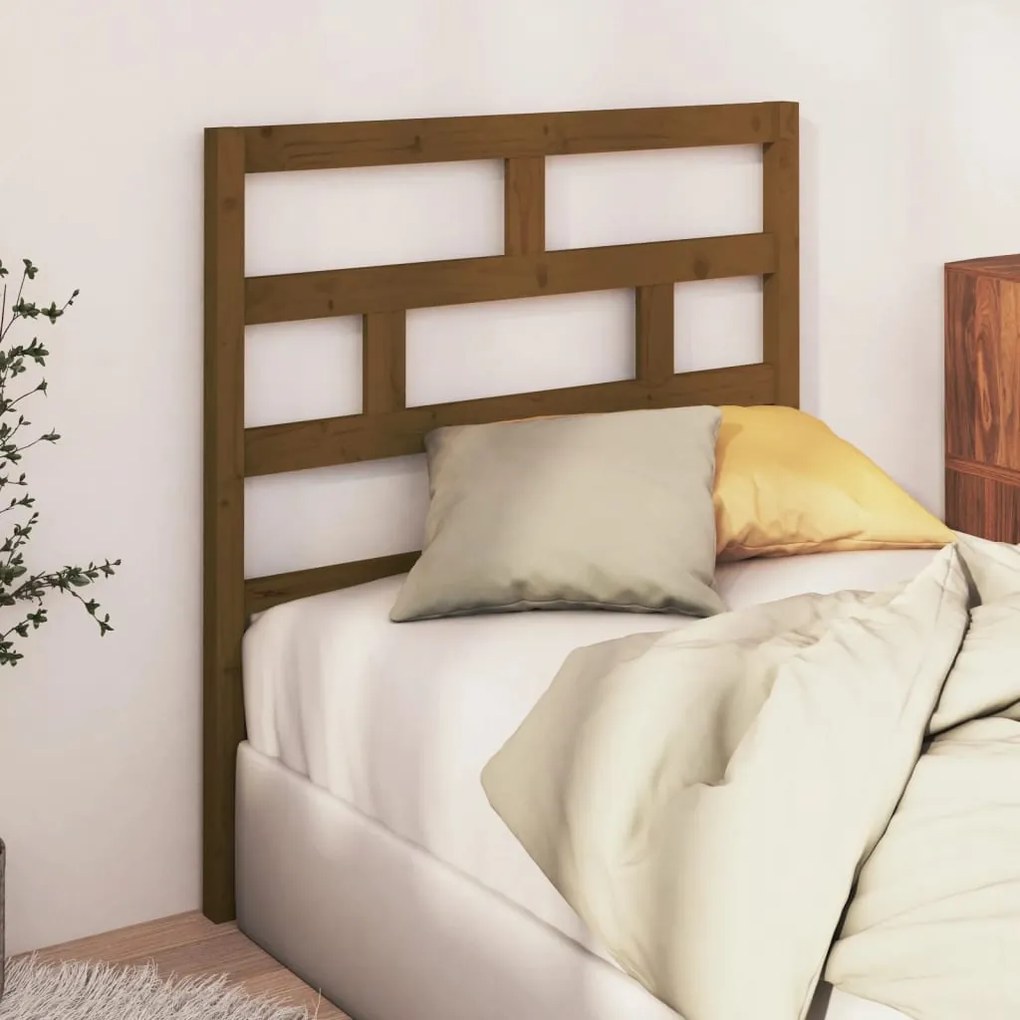 Testiera Per Letto Ambra 81x4x100 Cm İn Legno Massello Di Pino /