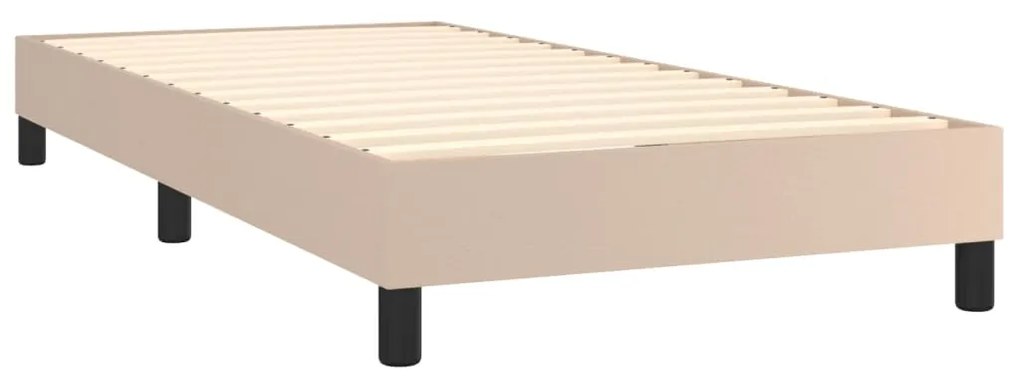 Giroletto a molle con materasso cappuccino 90x200 cm similpelle