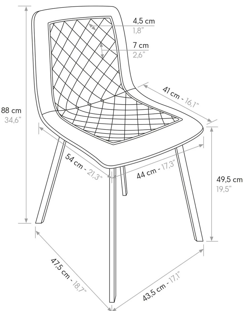 AULENA - sedia di design moderno in velluto