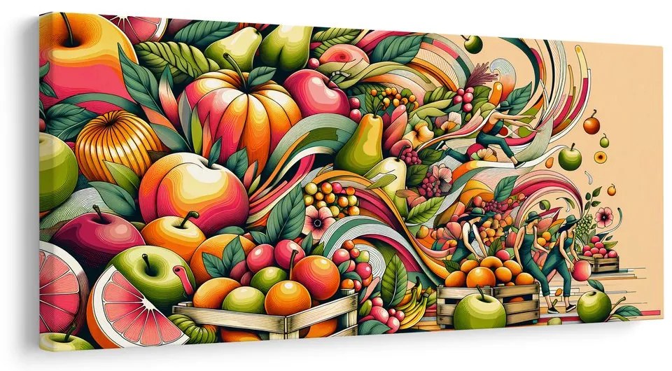 Quadro su tela – Raccolta di frutta
